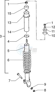 Zip 50 SP drawing Rear Shock absorber