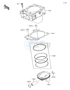 KLX450R KLX450AJF EU drawing Cylinder/Piston(s)