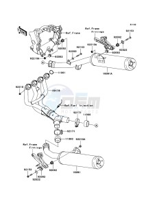 ZZR1400_ABS ZX1400D9F FR GB XX (EU ME A(FRICA) drawing Muffler(s)