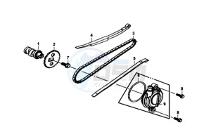 MIO 50I 45KMH (L8) EU EURO4 drawing CHAIN / CHAIN TENSIONER  / CHAIN GUIDE