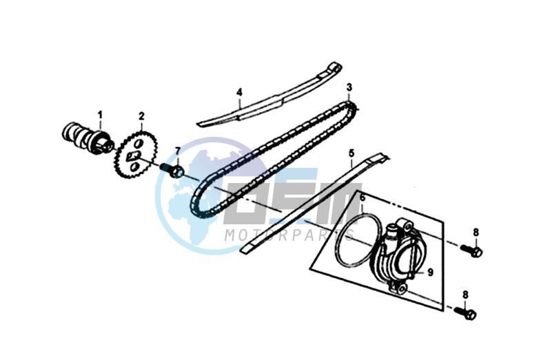 CHAIN / CHAIN TENSIONER  / CHAIN GUIDE