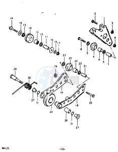 RM125 (N-T) drawing CHAIN GUIDE (RM125N)