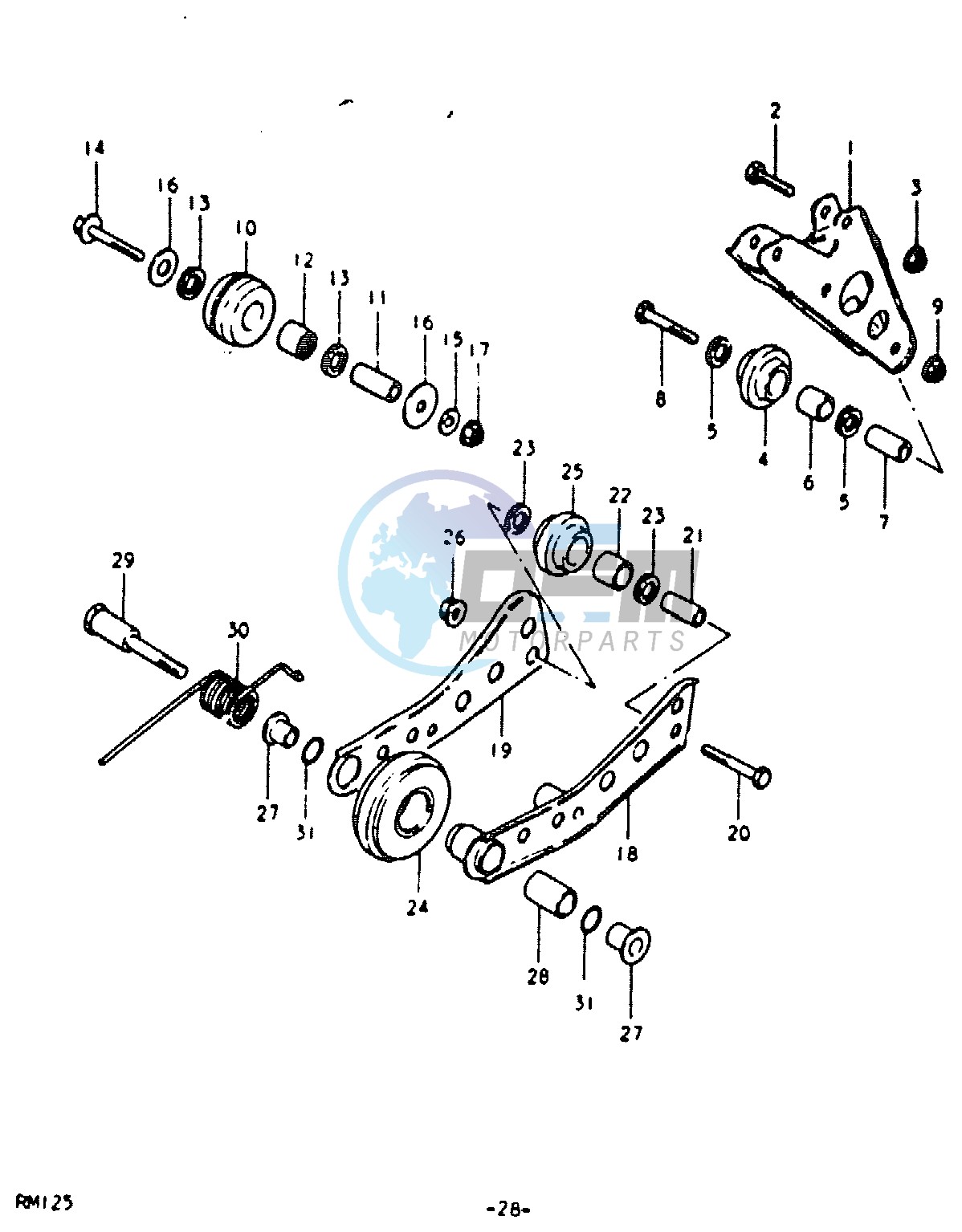 CHAIN GUIDE (RM125N)