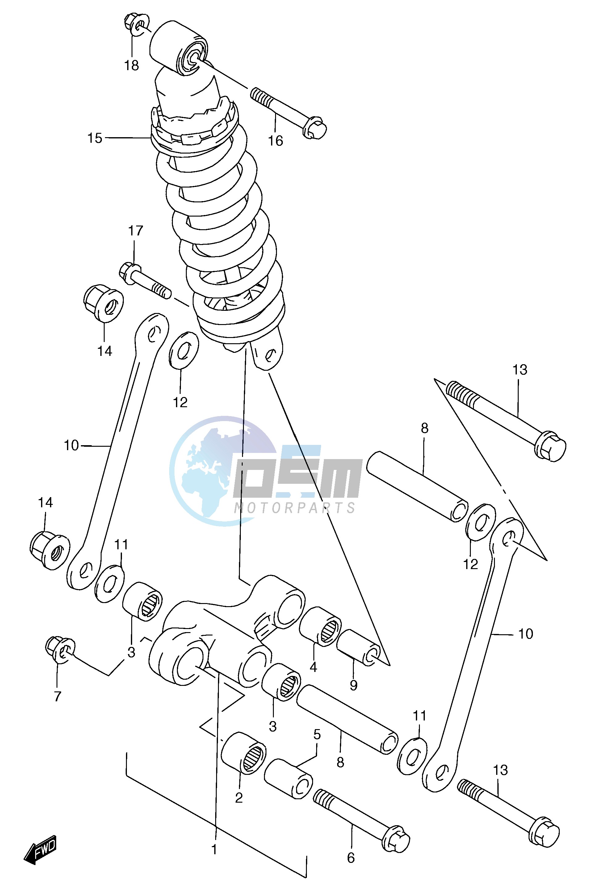 REAR CUSHION LEVER (GSF1200SAV SAW SAX SAY)