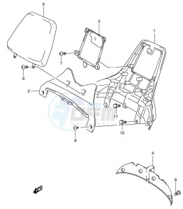 AN400 (E2) Burgman drawing PILLION RIDER HANDLE (CENTER)(MODEL X Y)