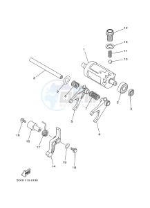 YFM450FWAD YFM450PHE GRIZZLY 450 EPS (2LC6 2LC7) drawing SHIFT CAM & FORK