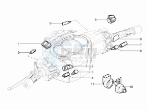 Beverly 300 RST 4T 4V ie E3 drawing Selectors - Switches - Buttons