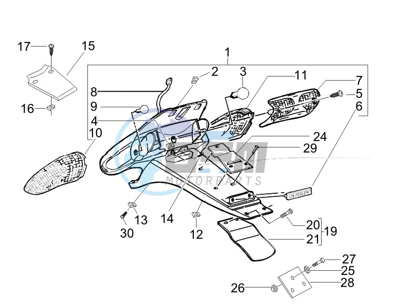 Rear cover - Splash guard