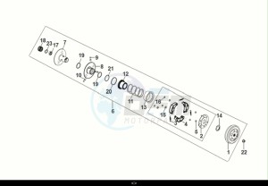 ORBIT III 50 (XE05W2-NL) (E5) (M1) drawing DRIVEN PULLEY ASSY