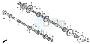 XR100R drawing TRANSMISSION