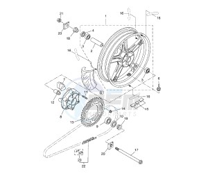 YZF R 125 drawing REAR WHEEL