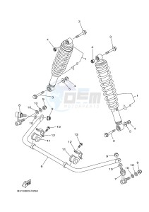 YFM700FWAD YFM70GPSH GRIZZLY 700 EPS SPECIAL EDITION (B1A4) drawing REAR SUSPENSION