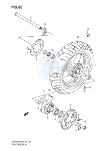 GSX650F (E2) Katana drawing REAR WHEEL (GSX650FK8 FUK8 FK9 FUK9 FL0 FUL0)