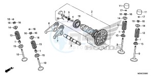 CRF450RE CRF450R Europe Direct - (ED) drawing CAMSHAFT/VALVE