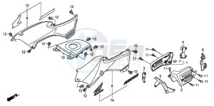 TRX250TM FOURTRAX drawing BODY COVER