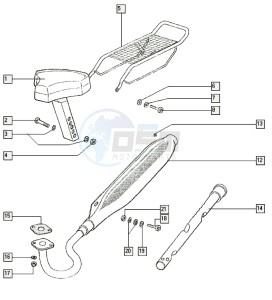 STANDARD_24-45kmh_T-X 50 T-X drawing Seat-exhaust