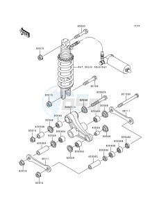 ZX 600 F [NINJA ZX-6R] (F1-F3) [NINJA ZX-6R] drawing REAR SUSPENSION