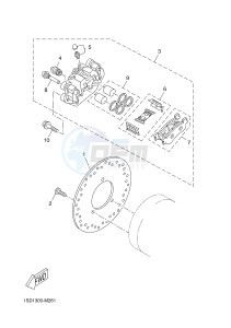 YP400RA X-MAX 400 ABS X-MAX (1SDA 1SDA 1SDA 1SDA) drawing REAR BRAKE CALIPER