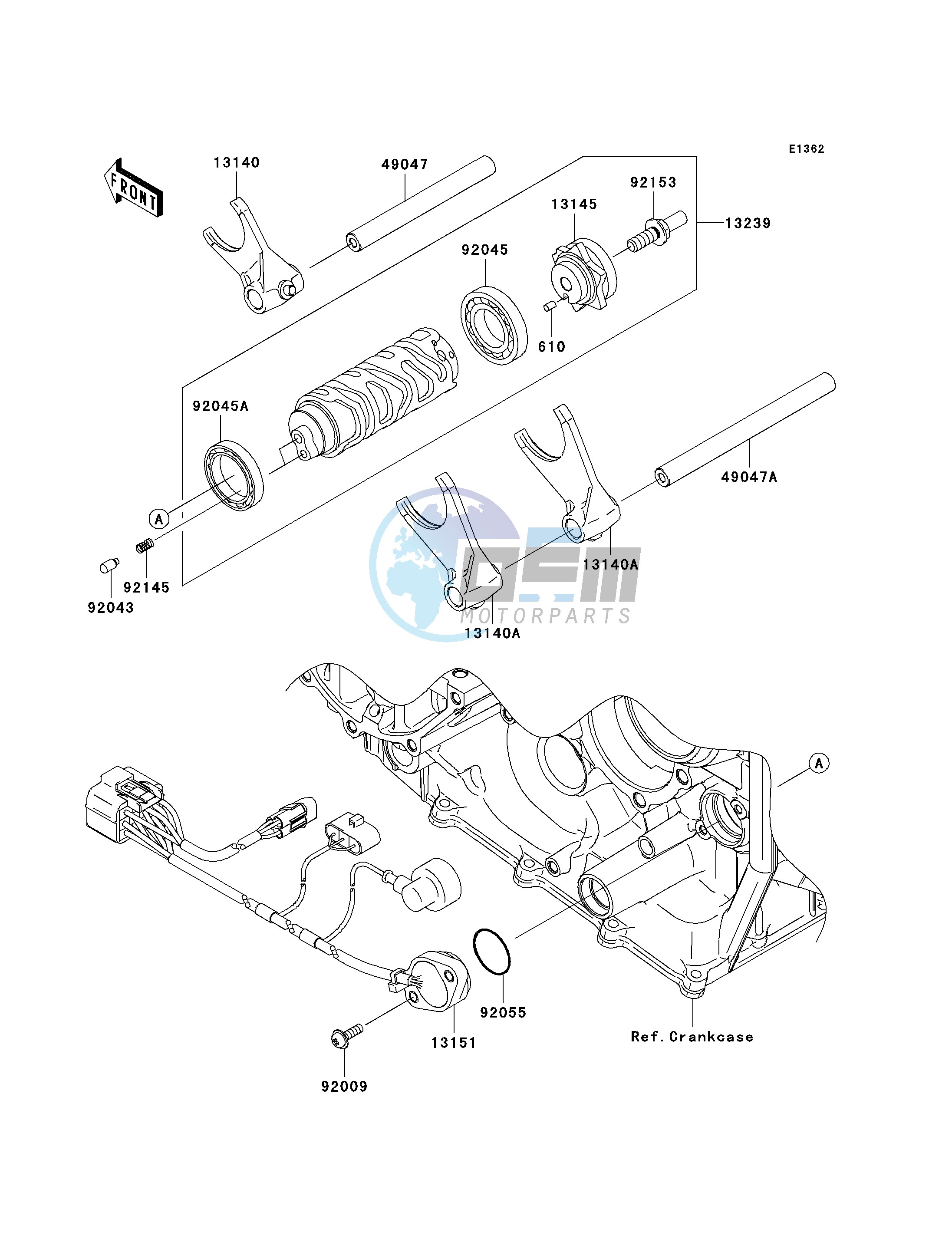 GEAR CHANGE DRUM_SHIFT FORK-- S- -