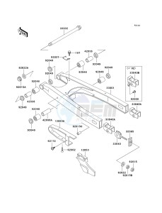 KL 650 A [KLR650] (A15-A19) [KLR650] drawing SWINGARM