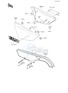 KZ 750 L [L3] drawing SIDE COVERS_CHAIN COVER