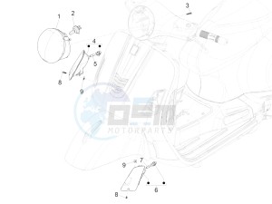 GTS 300 SUPER 4T 4V IE ABS E4 (EMEA) drawing Front headlamps - Turn signal lamps