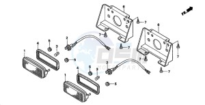 TRX450ES drawing TAILLIGHT