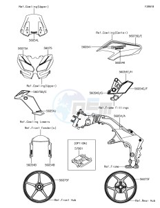 VERSYS 1000 KLZ1000BHF XX (EU ME A(FRICA) drawing Decals(Black)