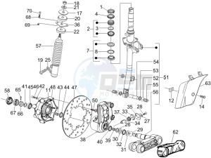 LX 50 4T drawing Fork - steering tube - Steering bearing unit