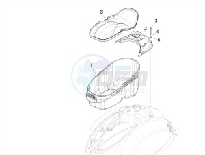 SUPER GTS 125 4T 3V IGET ABS E3 (APAC) drawing Helmet housing - Undersaddle