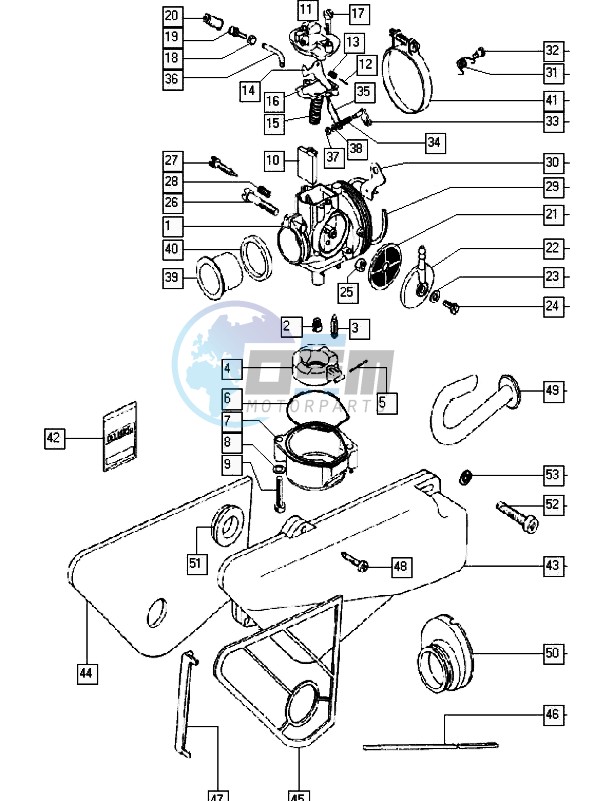 Carburettor-intake silencer