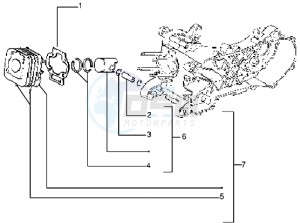 Zip 95 drawing Cylinder-piston-wrist pin assy