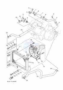 YFM450FWBD KODIAK 450 EPS (BEY3) drawing RADIATOR & HOSE