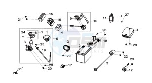 GTS 300i drawing ELECTRONIC PARTS