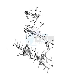 YZF R 750 drawing WATER PUMP