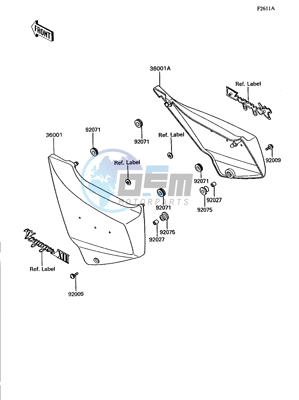 SIDE COVERS-- ZG1200-B8_B9- -