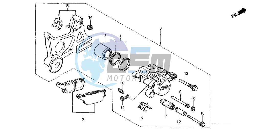 REAR BRAKE CALIPER