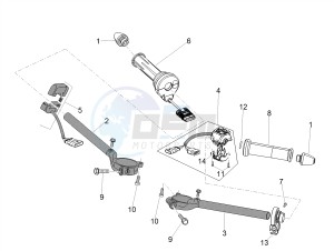 RSV4 1000 RR E4 ABS (EMEA) drawing Handlebar - Controls