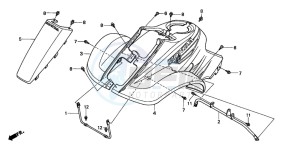 TRX90 SPORTRAX 90 drawing FRONT FENDER