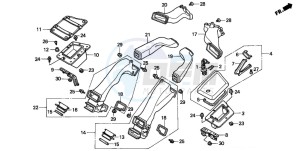 GL1500SE GOLDWING SE drawing AIR DUCT