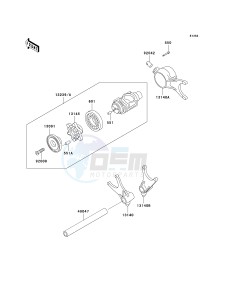 VN 1500 L [VULCAN 1500 NOMAD FI] (L2-L4) [VULCAN 1500 NOMAD FI] drawing GEAR CHANGE DRUM_SHIFT FORK-- S- -