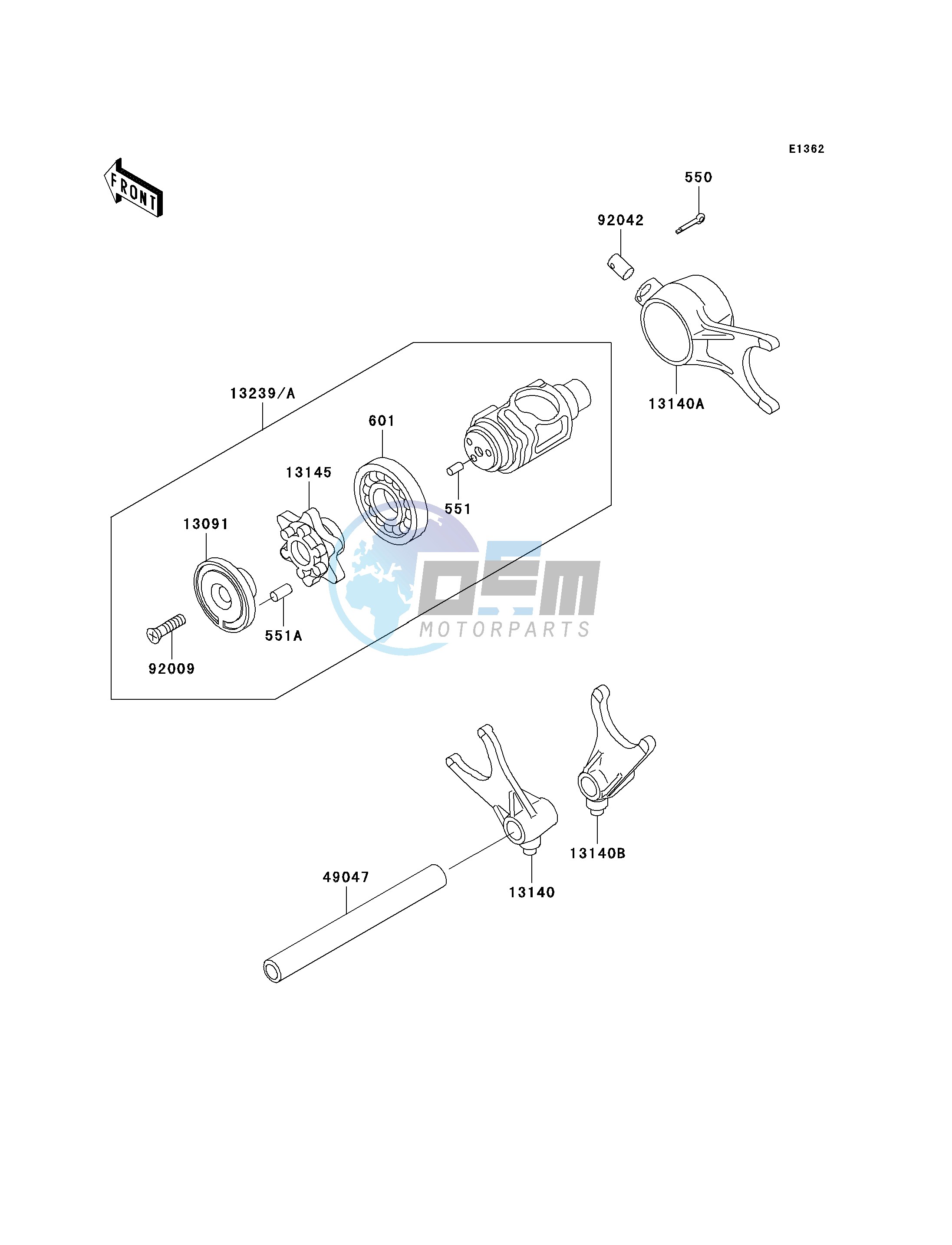 GEAR CHANGE DRUM_SHIFT FORK-- S- -