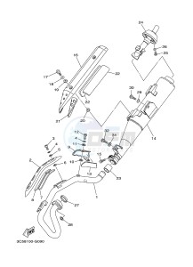 XT250 XT250D SEROW (1YB3) drawing EXHAUST