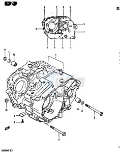 DR200 (G-H-J) drawing CRANKCASE