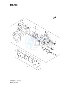 GSXF650 drawing REAR CALIPER (GSX650FAL1 E21)