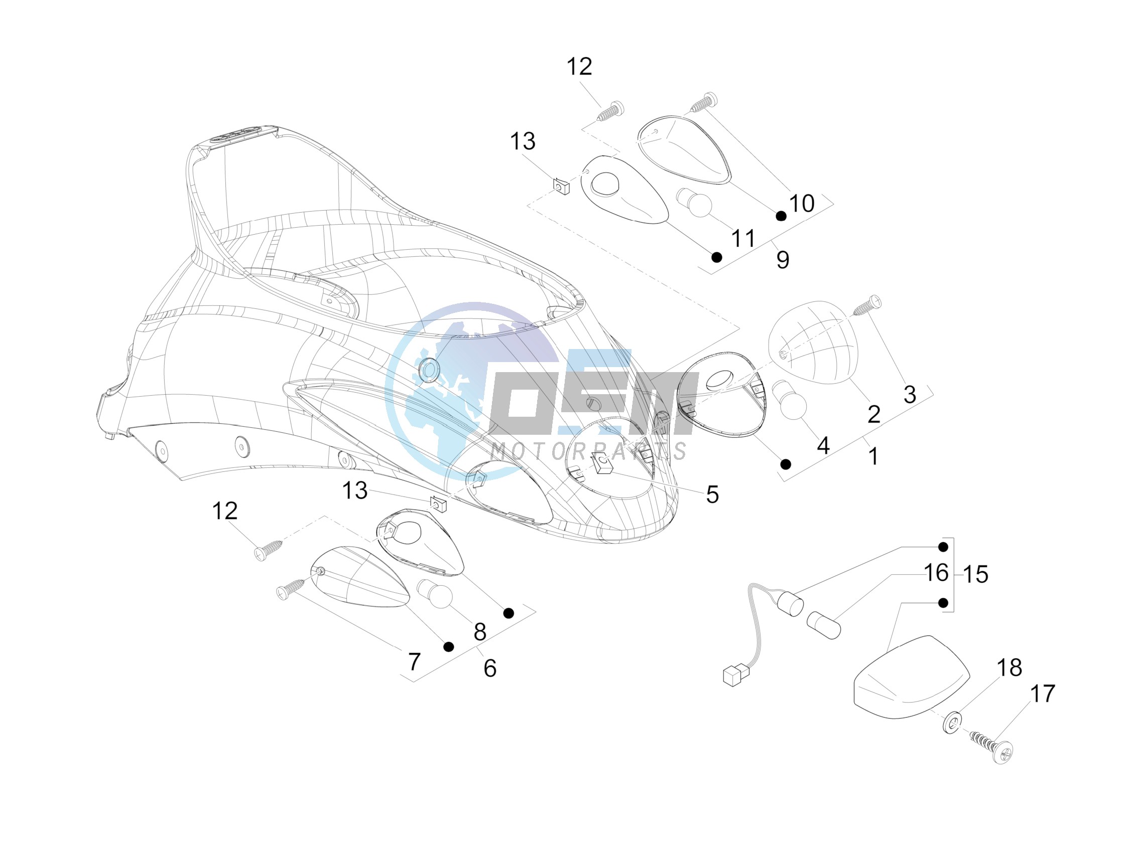 Rear headlamps - Turn signal lamps