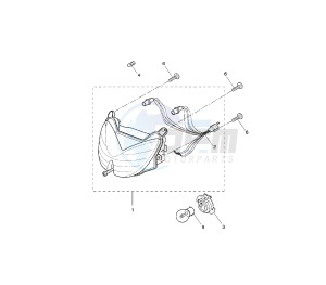 YQ AEROX 50 drawing HEADLAMP