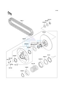 KVF 360 B [PRAIRIE 360] (B6F-B9F) B6F drawing DRIVEN CONVERTER_DRIVE BELT