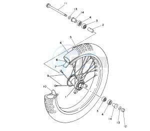 YZ 85 drawing FRONT WHEEL