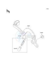 KDX 200 H (H10-H11) drawing BRAKE PEDAL